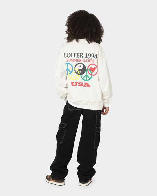 Loiter Tribute Crewneck Off White