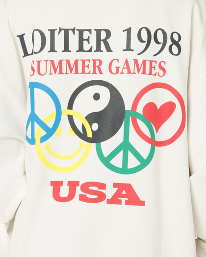 Loiter Tribute Crewneck Off White