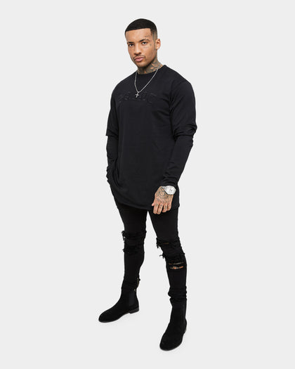 Saint Morta Jail Layered Long Sleeve T-Shirt Black/Black