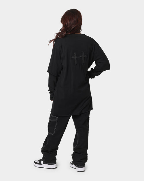 Saint Morta Jail Layered Long Sleeve T-Shirt Black/Black