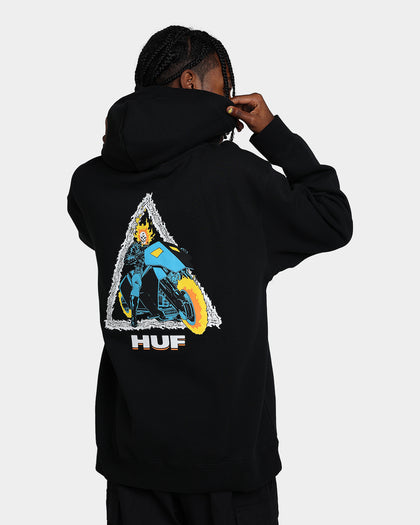 HUF X Marvel Ghost Rider TT Hoodie Black