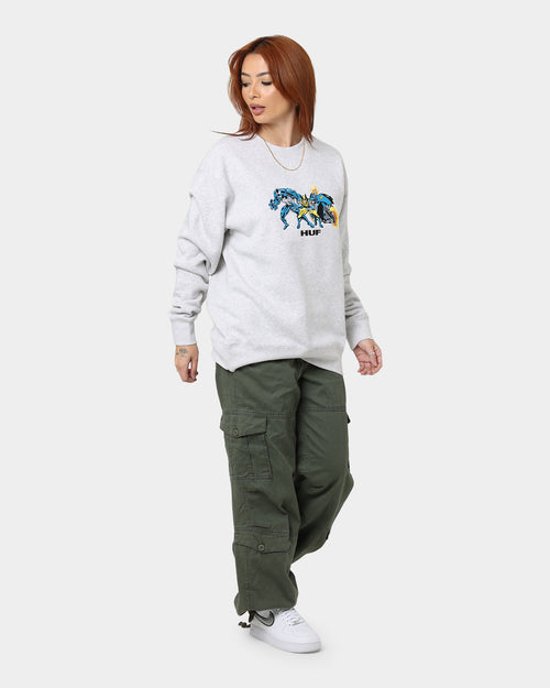 HUF X Marvel Team Up Crewneck Athletic Heather