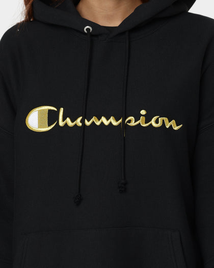 Champion Reverse Weave Double Layer Hoodie Black/Gold