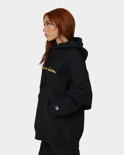 Champion Reverse Weave Double Layer Hoodie Black/Gold