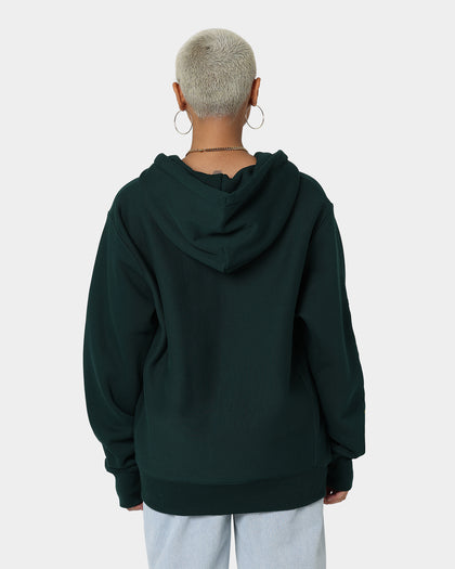 Champion Reverse Weave Quarter Zip Hoodie Midfield Green