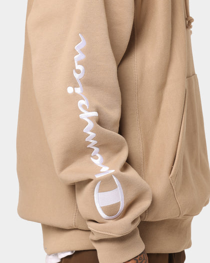 Champion Reverse Weave Quarter Zip Hoodie Country Walnut