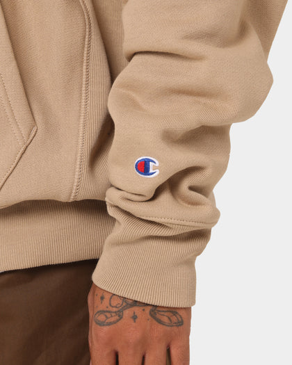 Champion Reverse Weave Quarter Zip Hoodie Country Walnut