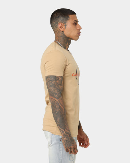 Calvin Klein Monogram Short Sleeve T-Shirt Tawny Sand/Black