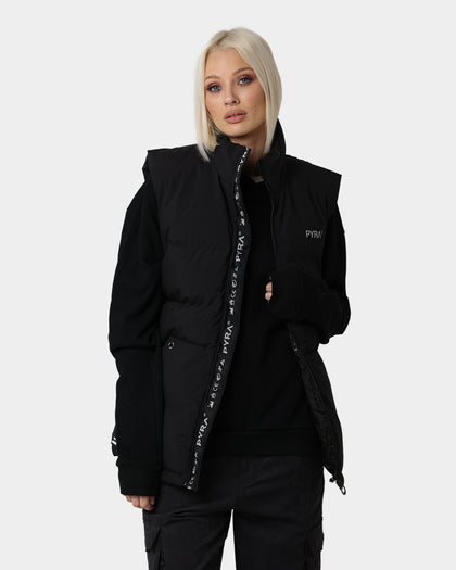 PYRA Sleeveless Puffa Vest Black