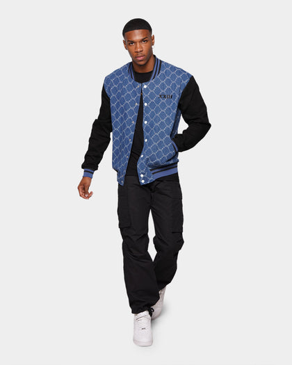 XXIII Athy Denim Baseball Jacket Blue/White