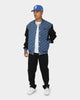 XXIII Athy Denim Baseball Jacket Blue/White