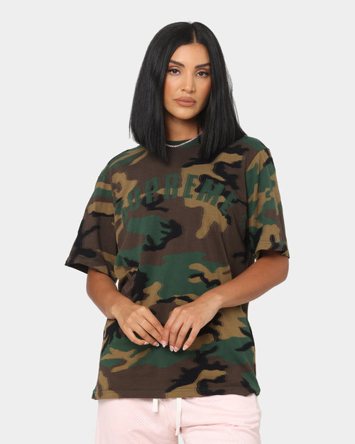 Supreme Intarsia Camo Short Sleeve T-Shirt Woodland Camo