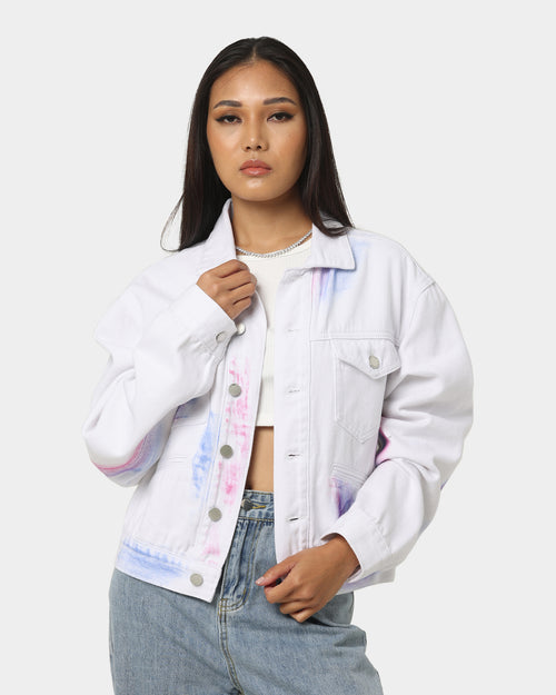 XXIII Women's Aster Tie Dye Denim Jacket Multi-Coloured/White