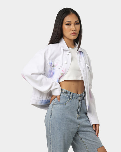XXIII Women's Aster Tie Dye Denim Jacket Multi-Coloured/White