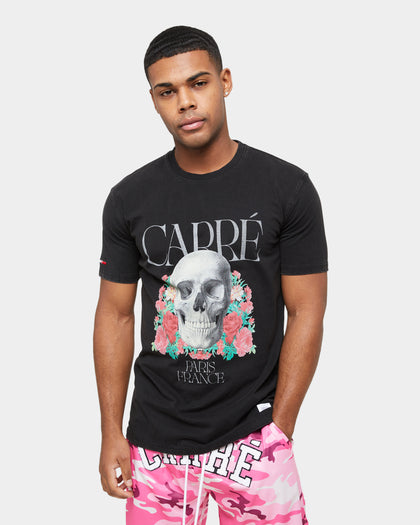 Carre Skull & Rose Vintage T-Shirt Washed Black