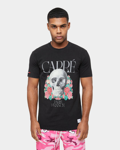 Carre Skull & Rose Vintage T-Shirt Washed Black