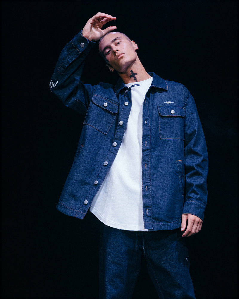 Buy The Anti Order Oversized Denim Shirt Dark Indigo with crypto