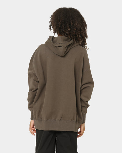 Calvin Klein Women's Mid Scale Monogram Hoodie Black/Olive