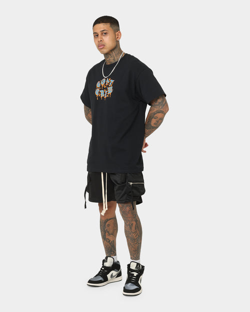 Goat Crew Drip Logo T-Shirt Black/Blue/Orange