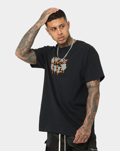 Goat Crew Drip Logo T-Shirt Black/Blue/Orange