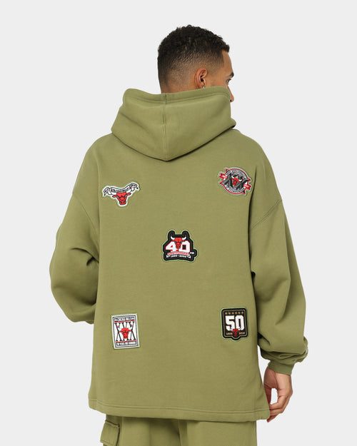 Mitchell & Ness Chicago Bulls Anniversary Hoodie Olive