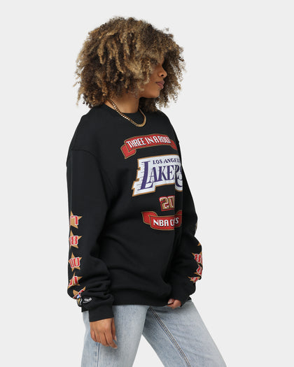Mitchell & Ness Los Angeles Lakers 3 In A Row Vintage Crewneck Faded Black