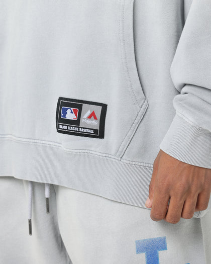 Majestic Athletic Los Angeles Dodgers Solarised Contrast Hoodie Warm Grey