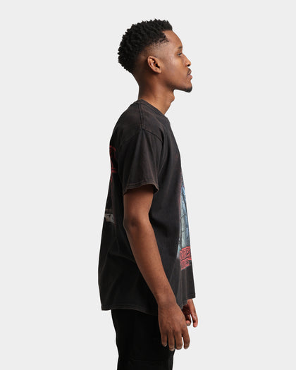 Goat Crew X Stranger Things Chief Hopper Vintage T-Shirt Black Wash