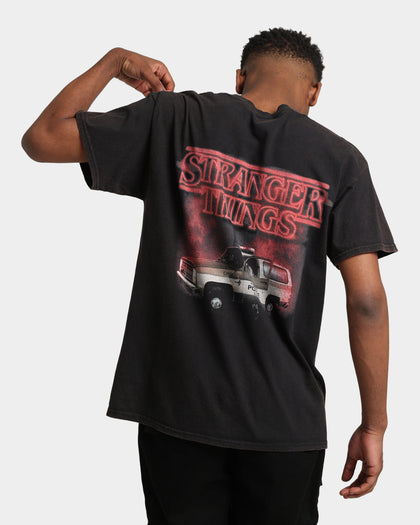 Goat Crew X Stranger Things Chief Hopper Vintage T-Shirt Black Wash