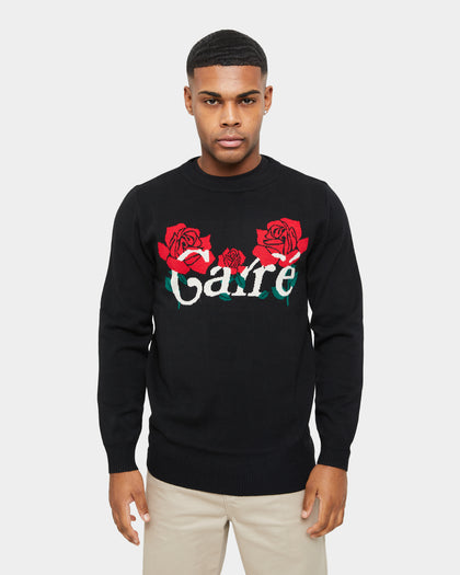 Carre Volle Rose Knit Sweater Black
