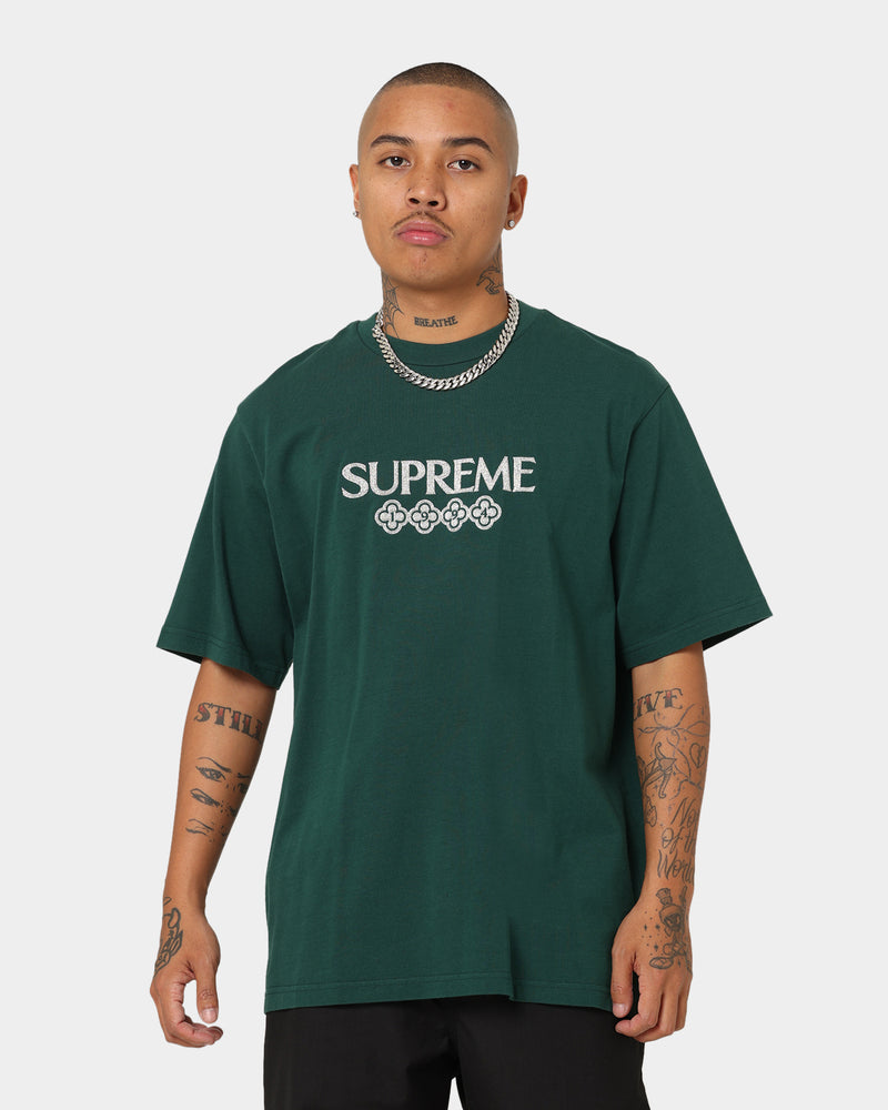 Supreme Glitter Short Sleeve T-Shirt Green