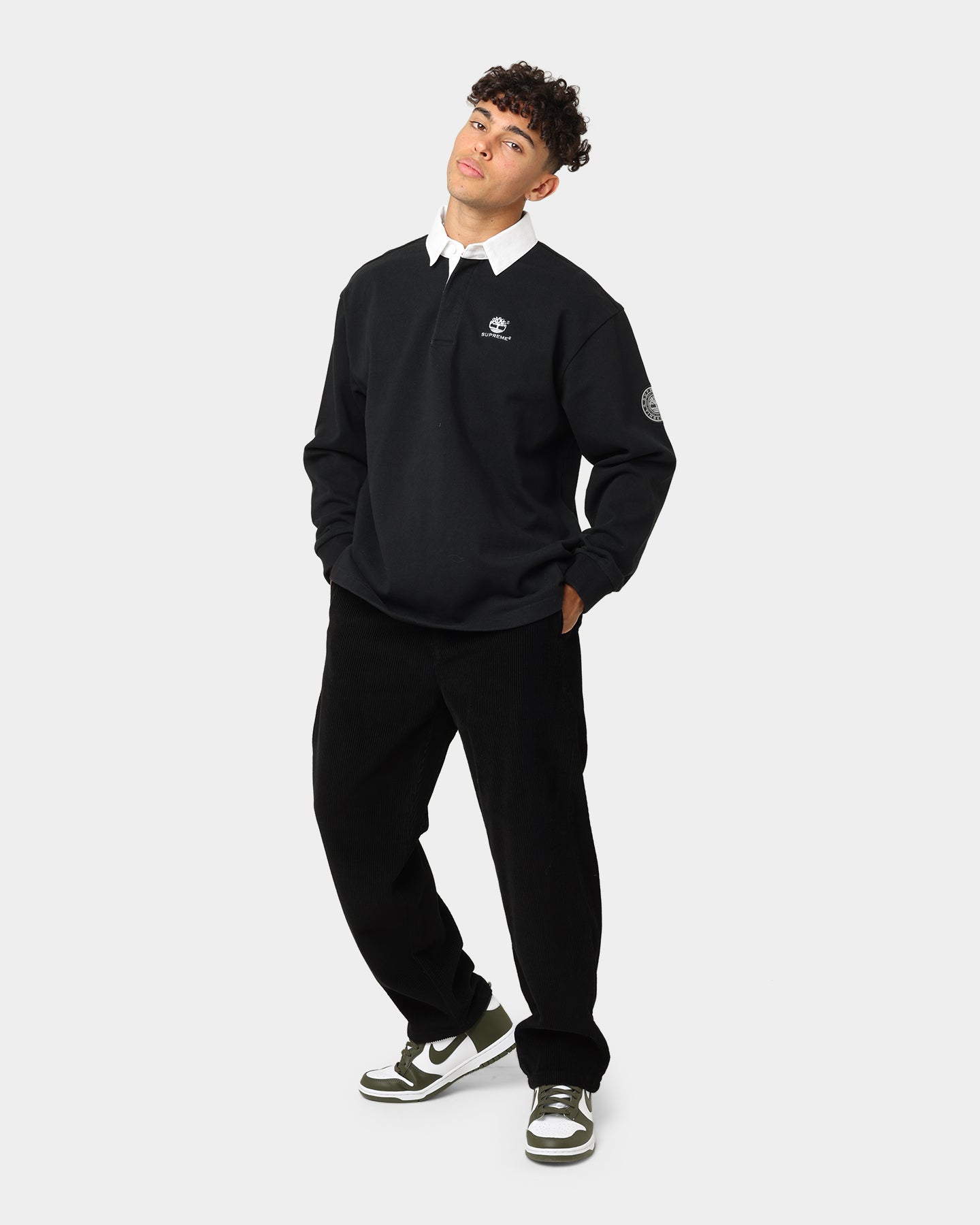 Supreme Supreme X Timberland Rugby Polo Black | Culture Kings