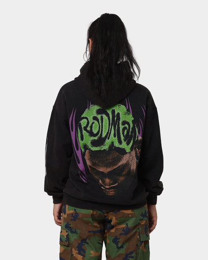 Rodman Brand Metal Logo Vintage Hoodie Black Wash