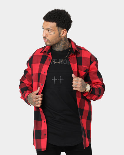 Saint Morta Checks Flannel Shirt Black/Red