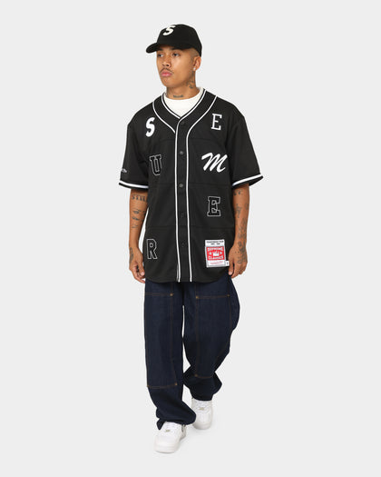 Supreme X Mitchell & Ness Patch Baseball Jersey Black