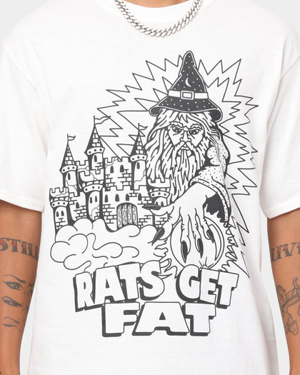 Rats Get Fat Wild Wizard T-Shirt White