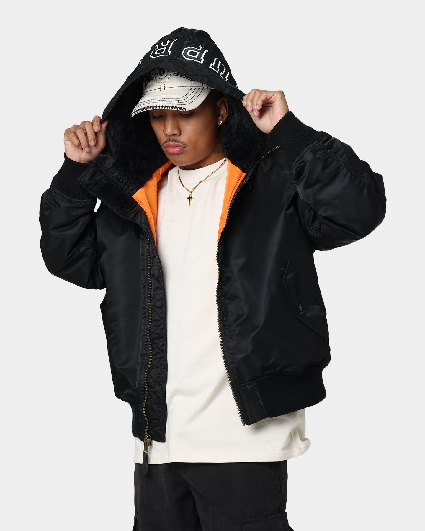 Supreme Hooded MA-1 ジャケット L 黒 Supreme Hooded MA-1 Jacket Black | Culture Kings