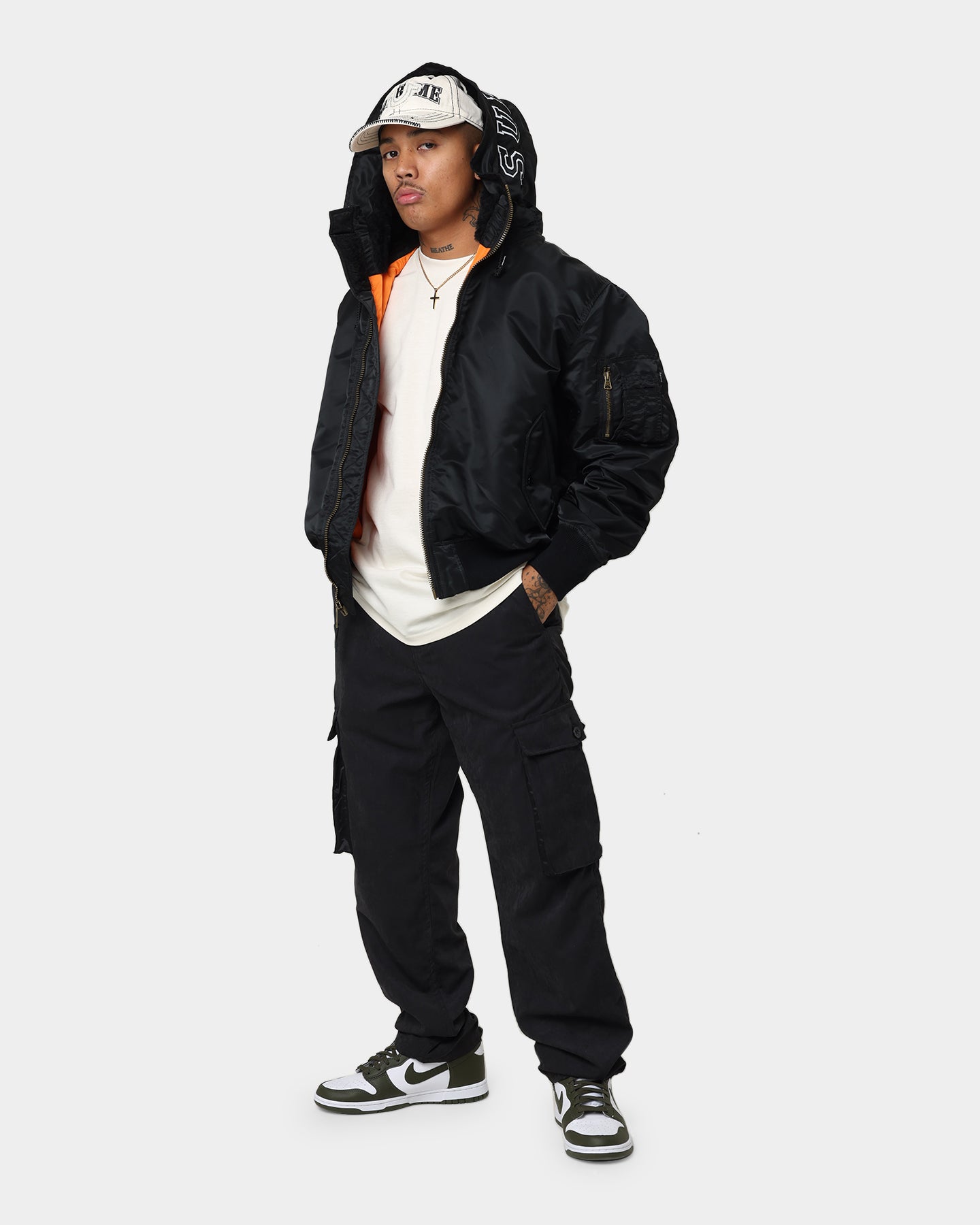 Supreme Hooded MA-1 Black ジャンバー Supreme Hooded MA-1 Jacket Black | Culture Kings