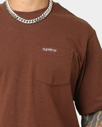 Supreme Pocket T-Shirt Brown