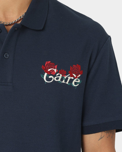 Carre Volle Rose Short Sleeve Polo Navy