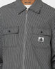 XLARGE Pinstripe Long Sleeve Zip Shirt Black