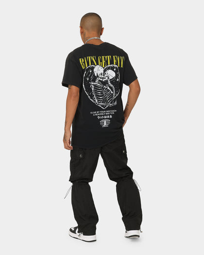 Rats Get Fat By Your Side Vintage T-Shirt Black Wash