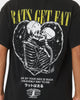 Rats Get Fat By Your Side Vintage T-Shirt Black Wash