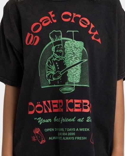 Goat Crew Kebab Shop Vintage T-Shirt Black Wash