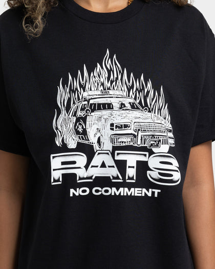 Rats Get Fat No Comment T-Shirt Black