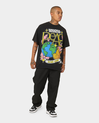 Goat Crew World Peace Vintage T-Shirt Black Wash