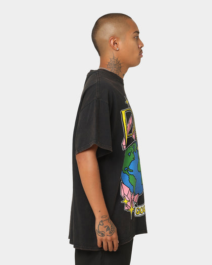 Goat Crew World Peace Vintage T-Shirt Black Wash