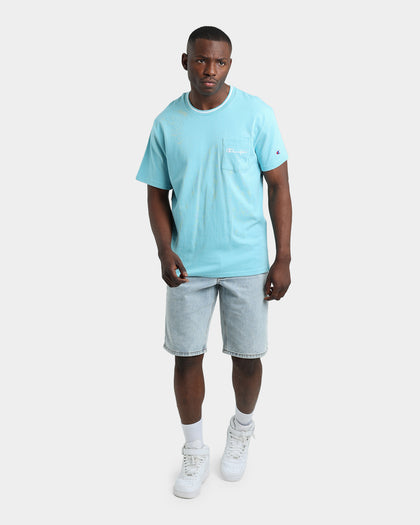 Champion HT Tip Chest Pocket T-Shirt Amazing Aqua