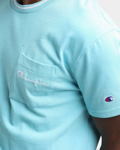 Champion HT Tip Chest Pocket T-Shirt Amazing Aqua