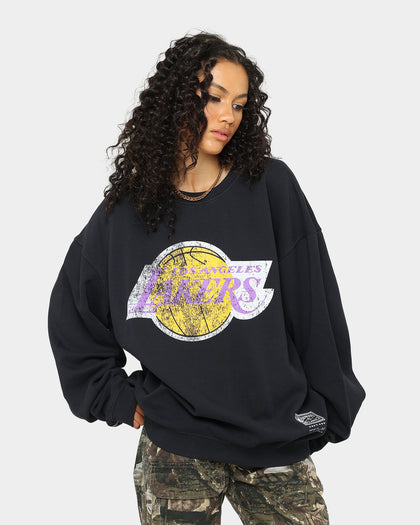 Mitchell & Ness Los Angeles Lakers Vintage HWC Big LG Crewneck Faded Black